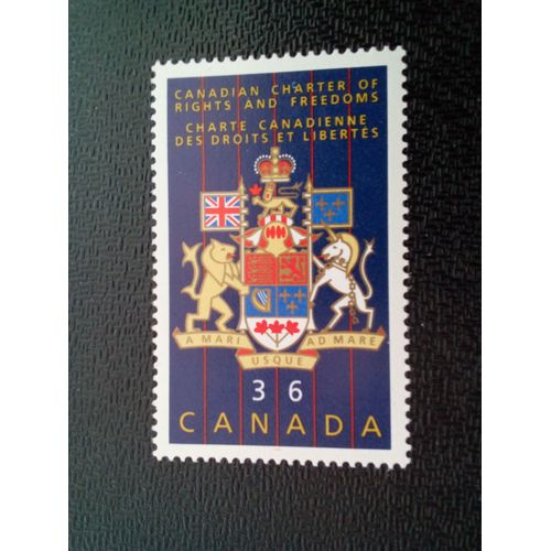 Timbre Canada Yt 996 Charte Canadienne Des Droits Et Libertés 1987 ( 010904 )