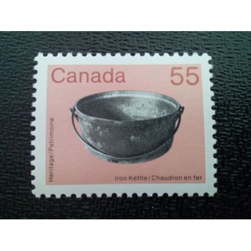 Timbre Canada Yt 999 Bouilloire En Fer 1987 ( 010904 )