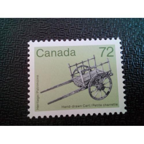 Timbre Canada Yt 1000 Chariot Dessiné À La Main 1987 ( 010904 )