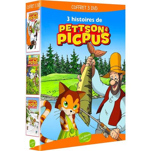 Coffret 3 Dvd : Pettson Et Picpus En Hiver + Pettson Et Picpus Racontent Des Histoires + Pettson Et Picpus Et Le Lutin De Noêl - Pack