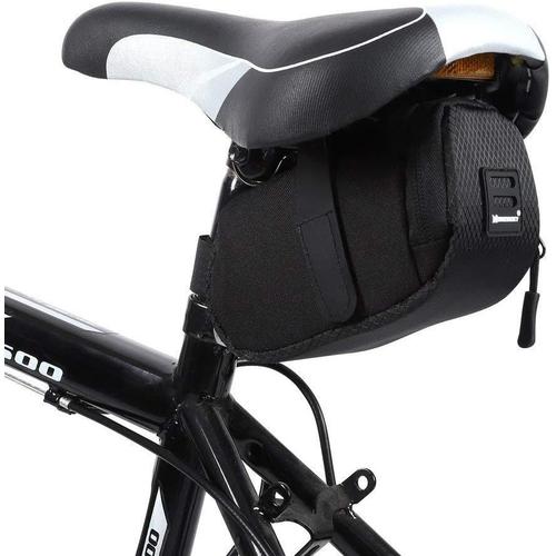 Noir Petit Sac De Selle Sac De Vélo Sacoche De Vélo Selle Étanche Sacoche De Vélo Capacité 0,6 L Sac De Vélo Imperméable Fixation Velcro