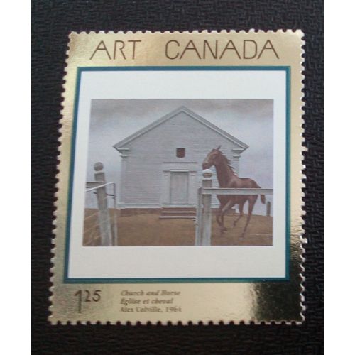 Timbre Canada Yt 1925 Église Et Cheval, 1964, Alex Colville 2002 ( 010904 )