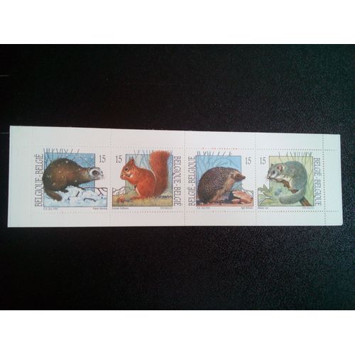 Timbre Belgique Yt 2477 A 2480 Séries: Petits Mammifères 1992 ( 110904 )
