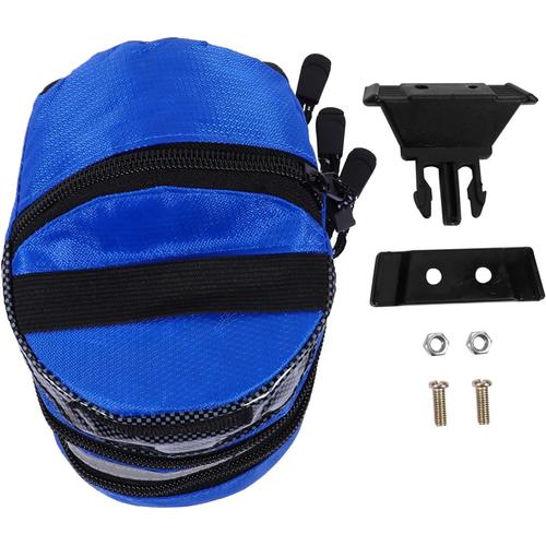 Bleu 3 Pièces Sacoche De Selle Vtt Clips De Poids Pour Barres Sac De Rangement Pour Porte-Vélo Sacoches De Selle Sac Arrière De Vélo Pochette Vélo Équitation Polyester De Bébé Masque