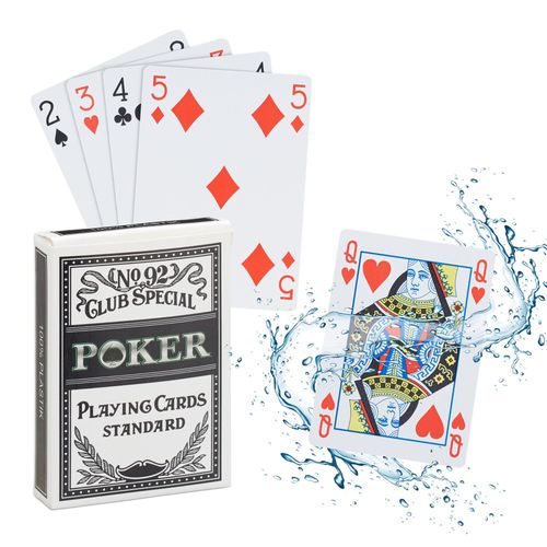 Relaxdays Cartes De Poker Jeu De Cartes Professionnel Plastique 54 Cartes Imperméables