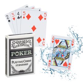 Relaxdays Cartes De Poker Jeu De Cartes Professionnel Plastique 54 Cartes Imperméables