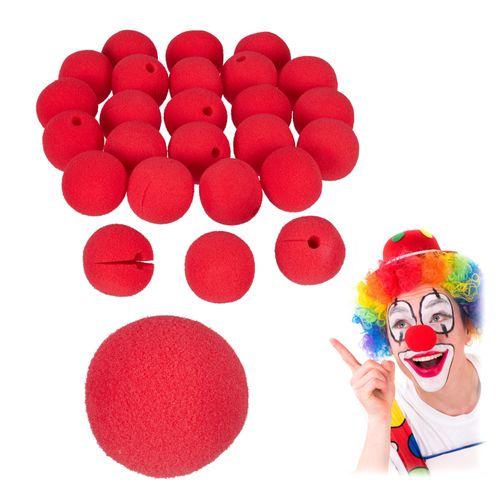 Relaxdays Nez De Clown Rouge, Nez De Clown Pour Enfants Et Adultes, Nez Rouge, 25 Pièces