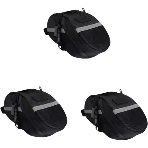 Noir 3 Pièces Sacs De Vélo Sac De Siège De Vélo Vélos De Cale Pochette Vélo Faire Du Vélo Sacoches De Selle De Vélo Bicyclette Sac Coussin Sacoche Vélo Sac De Queue