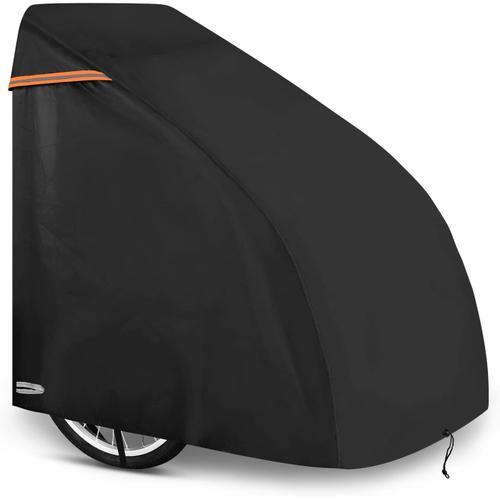 Blue Housse De Protection Imperméable Pour Remorque De Vélo 420d Oxford Heavy Duty Protection Contre La Pluie Avec Protection Uv, Garage Pliable Remorque De Vélo Universelle 1 Ou 2 Places