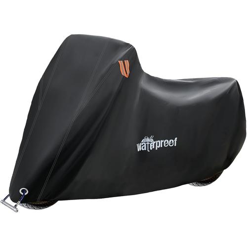 Housse Vélo,Tissu Oxford 210D Epais Noir Bache Velo Exterieur (200×110×70cm), Housse de Vélo d'extérieur, Anti Poussière Pluie UV Neige pour VTT et Vélo de Route Montagne