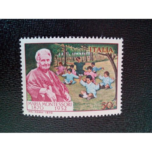 Timbre Italie Yt 1052 Centenaire De La Naissance De Maria Montessori 1970 ( 1 010904 )