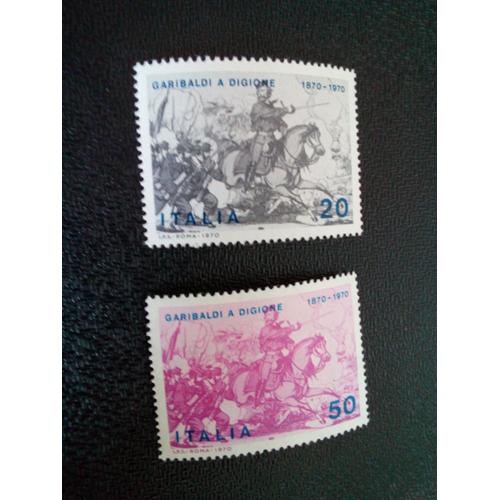 Timbre Italie Yt 1055 - 1056 Séries: Centenaire De La Participation De Garibaldi À La Guerre Franco-Prussienne 1970 ( 1 010904 )