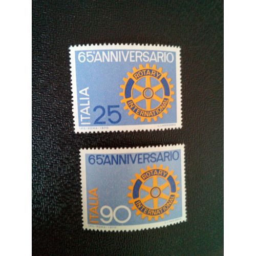 Timbre Italie Yt 1059 - 1060 Séries: Rotary International, 65e Anniversaire 1970 ( 1 010904 )
