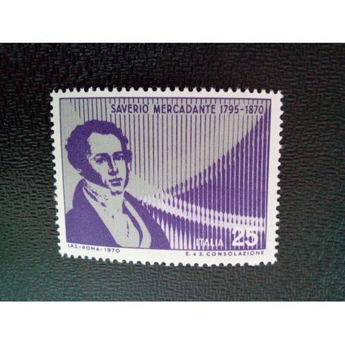 Timbre Italie Yt 1067 Centenaire De La Mort De Saverio Mercadante 1970 ( 1 010904 )