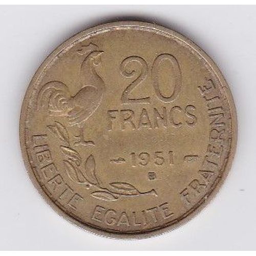 France 20 Francs 1951 B Guiraud