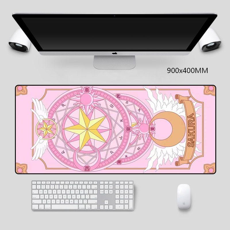 Sakura – grand tapis de souris rose, 100x50, pour ordinateur de