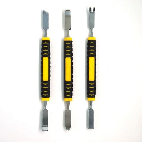 Ensemble De Spudger En Métal À Deux Extrémités 3 En 1 Grattoir Avec Poignée Antidérapante Pour Tablette Téléphone Kit D'outils De Réparation Ensemble D'outils À Main