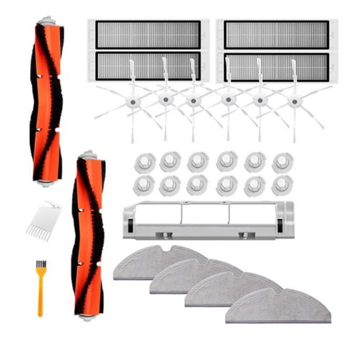 31 pièces pour XIAOMI Robot aspirateur pièce Kit Roborock S50 S51 brosse latérale filtre HEPA brosse principale outil de nettoyage vadrouille chiffons