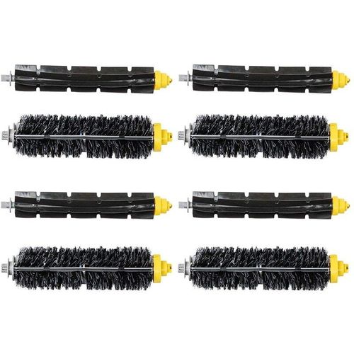 Convient pour brosse à poils de rechange et batteur Flexible pour accessoire aspirateur IRobot Roomba série 600 (4 Set)