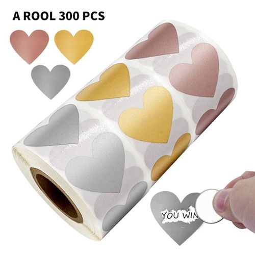 Amour En Forme De Coeur Autocollants Gratter Autocollants Étiquettes Autocollants Pour La Maison Jeu Confidentiel Code Couvre Scrapbook Autocollants
