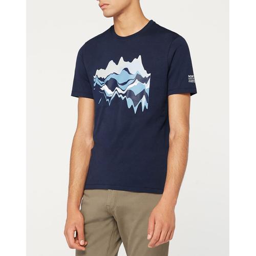 T-Shirt 100% Coton Bio Graphic Bleu Marine