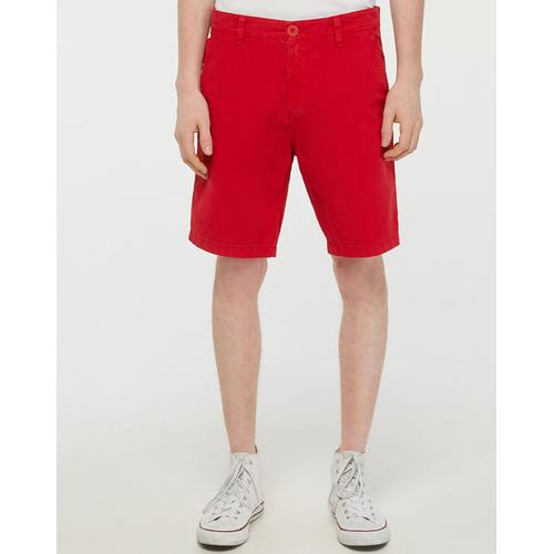 Short Chino Slim Popplin Rouge