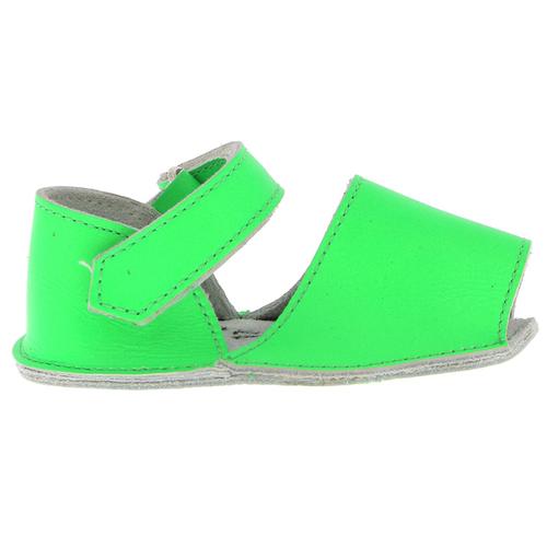 Sandales En Cuir Jeanne Vert Fluo