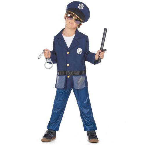 Déguisement Avec Accessoires Policier Enfant - Taille: M 7-9 Ans (120-130 Cm)