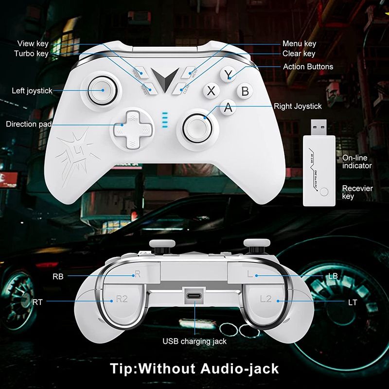 Manette De Jeu Sans Fil, 2.4 Ghz, Pour Xbox One, Pc, Pour Xb... - 4