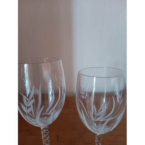 Verres À Pied Cristal Fleury Épi