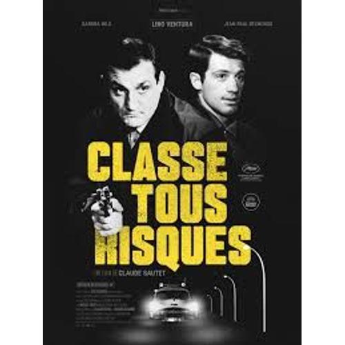 Classe Tous Risques De Claude Sautet Avec Lino Ventura, Jean-Paul Belmondo... - Affiche Originale De Film Format 120 X 160 Cm