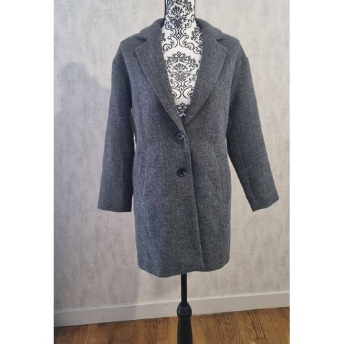 Manteau Caban Gris Foncé Kiabi Taille Xs 14ans