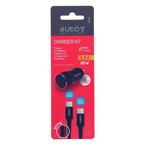 Kit Chargeur Auto Usb-C 20w 5a