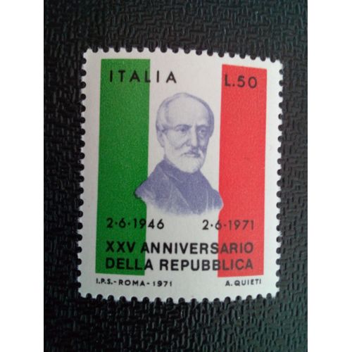 Timbre Italie Yt 1074 République Italienne 1971 ( 030904 )