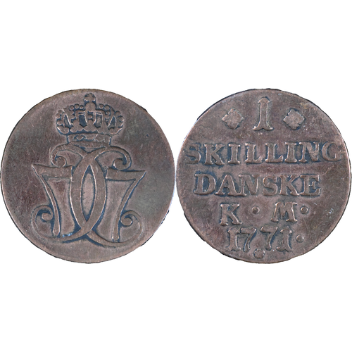 Danemark - 1771 - 1 Skilling - Christian Vii - 20-213