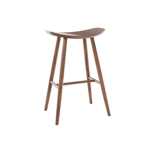 Tabouret De Bar Design Noyer H72 Cm Demory