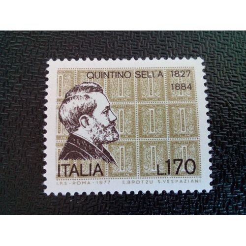 Timbre Italie Yt 1323 Quintino Sella 1977 ( 040904 )