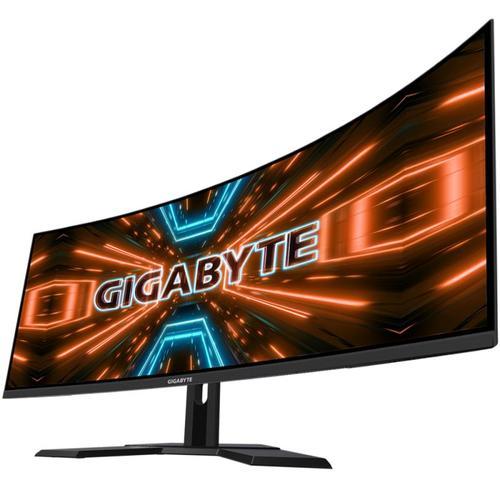 Gigabyte G34WQC - Écran LED - incurvé - 34" - 3440 x 1440 QHD @ 144 Hz - VA - 320 cd/m² - 3000:1 - DisplayHDR 400 - 1 ms - 2xHDMI, 2xDisplayPort - haut-parleurs