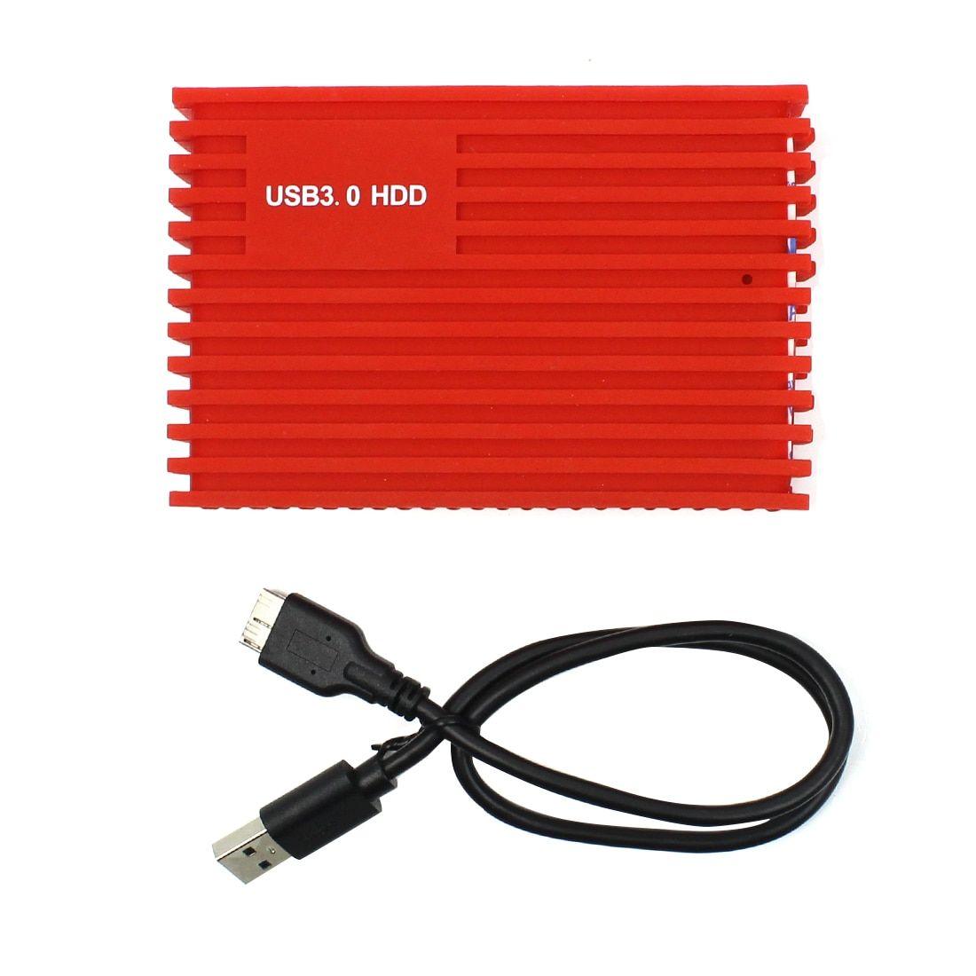 Orange 2.5 pouces SATA Silicone HDD Boîtier Disque Dur Externe SSD  Adaptateur Étui résistant aux Chocs USB 3.0 6 Gbit/S à 2 to