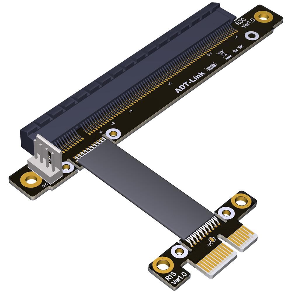 60cm Gen3.0 PCIe Riser carte 1x à 16x adaptateur pas besoin USB , PCI-E x1 x16 GPU Riser adaptateur pour Bitcoin Mining NVIDIA carte AMD