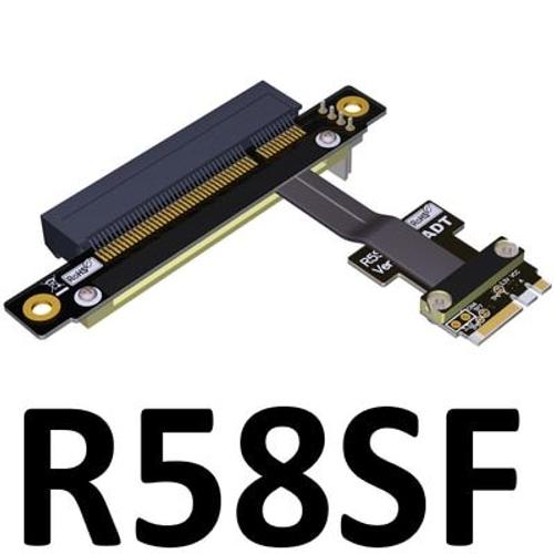 50cm R58SF Adt-link M.2 Key A.E WiFi Interface Riser Extender câble adaptateur pour PCIE x8 Gen 3.0 8G/bps câble pour PCI E 3.0 8x SSD