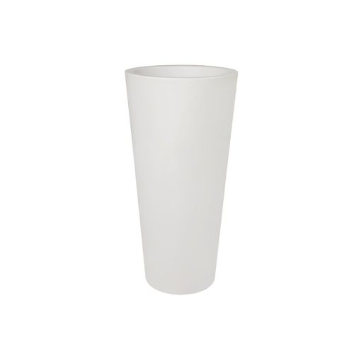 Pot De Fleur Rond Pure Straight High Ø 60 X H.125 Cm - Blanc