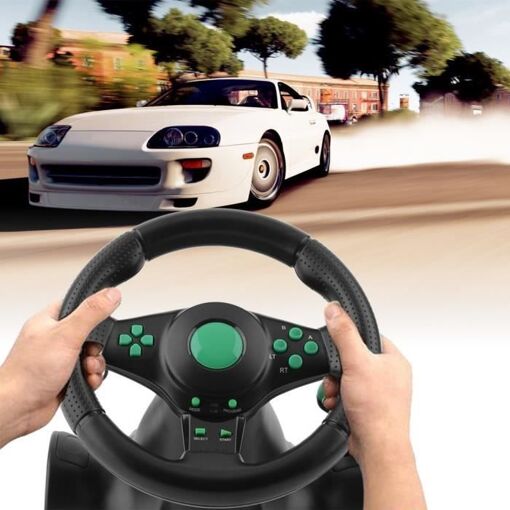 Volant Gaming Pour PS3, PS4 Et PC - Filaire USB - Neuf - Idéal Pour Les Jeux De Course