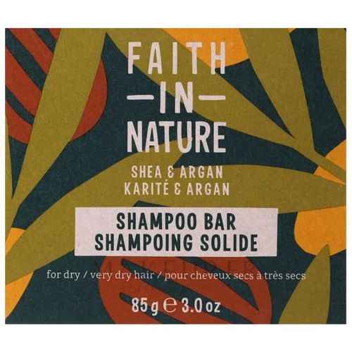 Faith In Nature Shampoing Solide Karité Et Argan - Cheveux Secs À Très Secs 85 G 