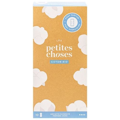 Les Petites Choses Serviettes Post Partum Post Opératoire Coton Bio 10 Serviettes 