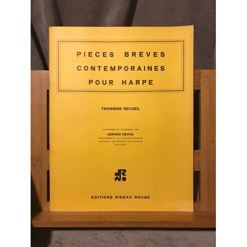 Gérard Devos Pièces Brèves Contemporaines Pour Harpe 3e Recueil Éd. Rideau Rouge