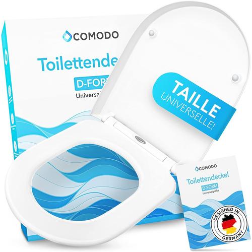 Blanc Abattant De Toilettes Avec Fermeture Automatique - Antibactérien En Forme D Wc Universel Plastique Thermodurcissable Accessoires Montage, Blanc, Universal