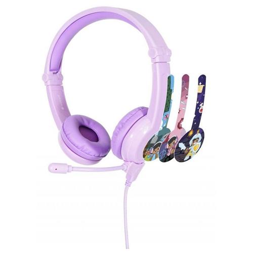 Buddyphones Galaxy Pourpre - Casque audio filaire sécurisé Gaming pour enfant