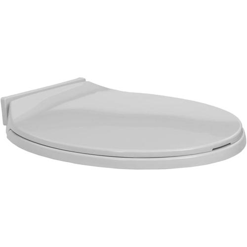 Gris Abattant WC, Lunette de Toilette Cuvette Toilette Siège de toilette à fermeture en douceur Gris clair Ovale