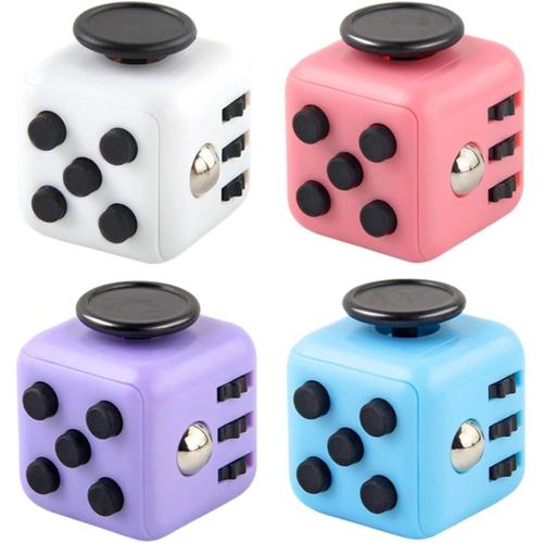 4pcs Cube Anti-Stress, Décompression Jouet Cube Avec 6 Modules Apaisants, Anti-Anxiété Stress Cube Toy Pour Enfants Et Adultes